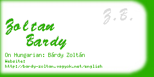 zoltan bardy business card